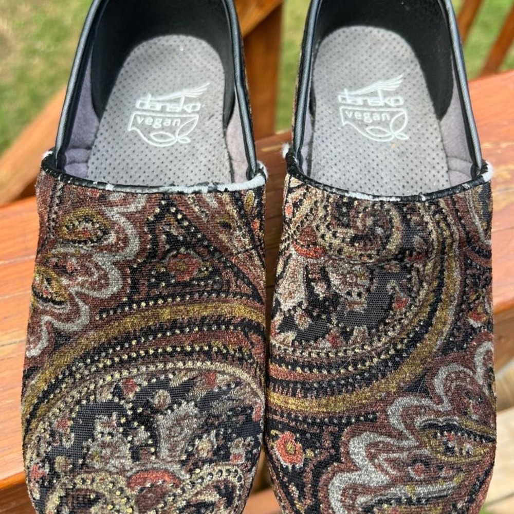 Dansko Vegan Womens US 5.5/6 EU 36 Paisley Boho Velvet Professional Work Clogs